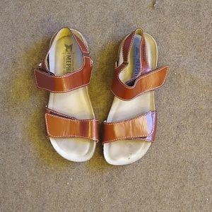 Mephisto Reddish Sepia Brown Sandals